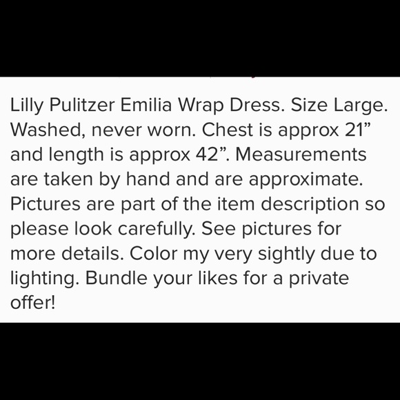 Lilly Pulitzer Emilia Wrap Dress - Sz L - Picture 8 of 8